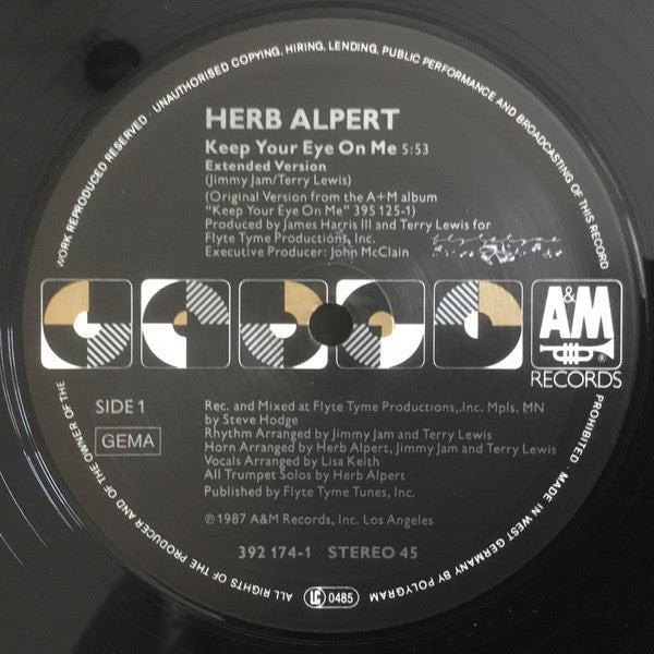 Herb Alpert : Keep Your Eye On Me (12")