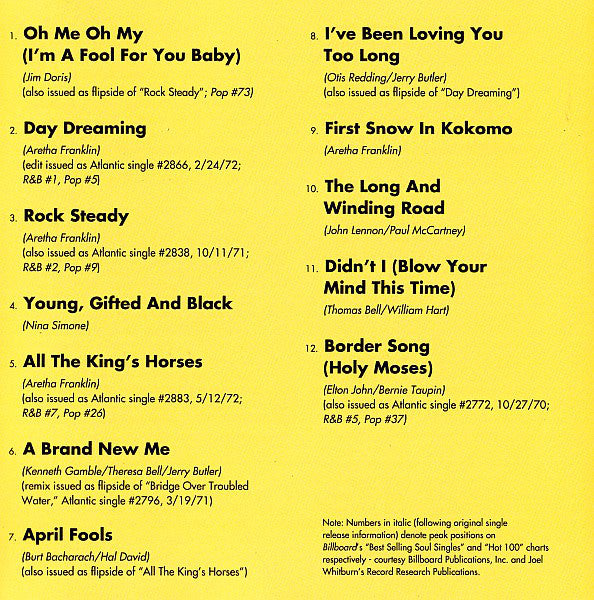 Aretha Franklin : Young, Gifted And Black (CD, Album, RE, RM)