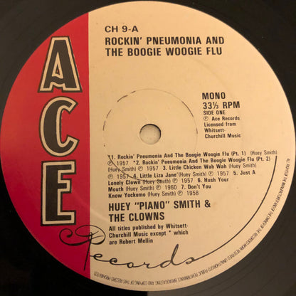 Huey "Piano" Smith & His Clowns : Rockin' Pneumonia And The Boogie Woogie Flu (LP, Comp, Mono)
