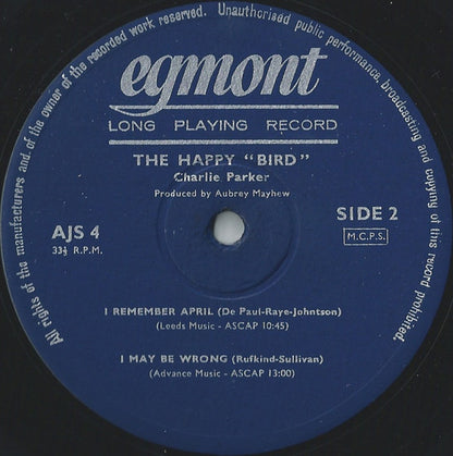 Charlie Parker : The Happy "Bird" (LP, Mono)