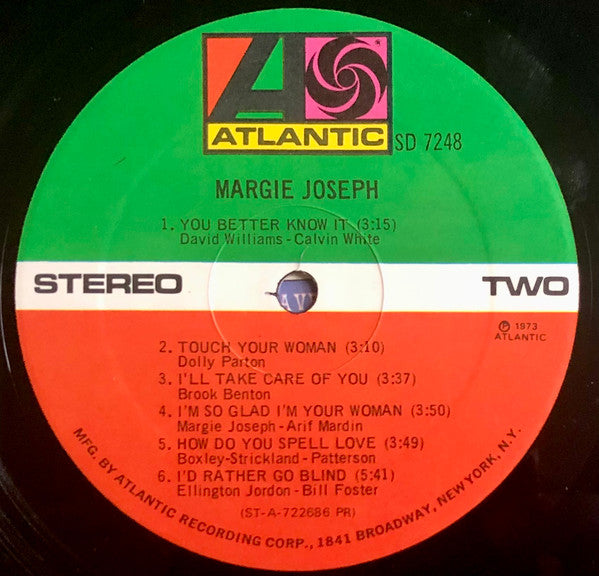Margie Joseph : Margie Joseph (LP, Album, PR )