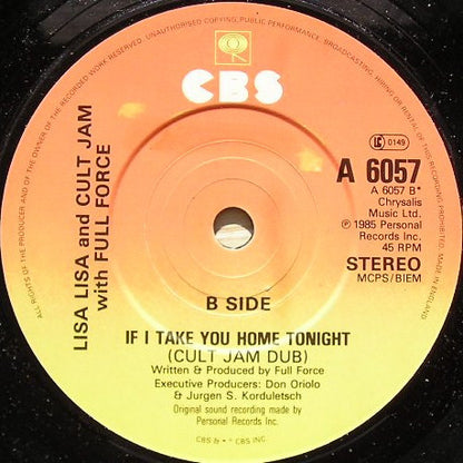 Lisa Lisa & Cult Jam With Full Force : I Wonder If I Take You Home (7", Single)
