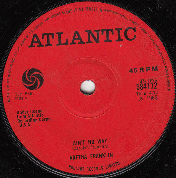 Aretha Franklin : (Sweet Sweet Baby) Since You've Been Gone (7", Single, Sol)