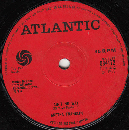 Aretha Franklin : (Sweet Sweet Baby) Since You've Been Gone (7", Single, Sol)