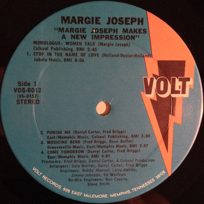 Margie Joseph : Margie Joseph Makes A New Impression (LP, Album, Blu)