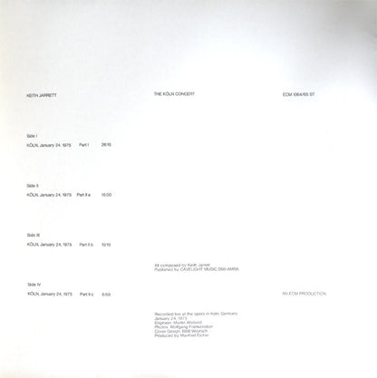 Keith Jarrett : The Köln Concert (2xLP, Album, M/Print, RE)