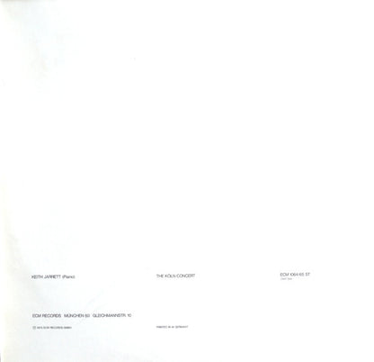 Keith Jarrett : The Köln Concert (2xLP, Album, M/Print, RE)