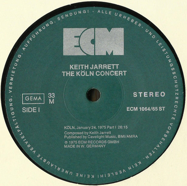 Keith Jarrett : The Köln Concert (2xLP, Album, M/Print, RE)