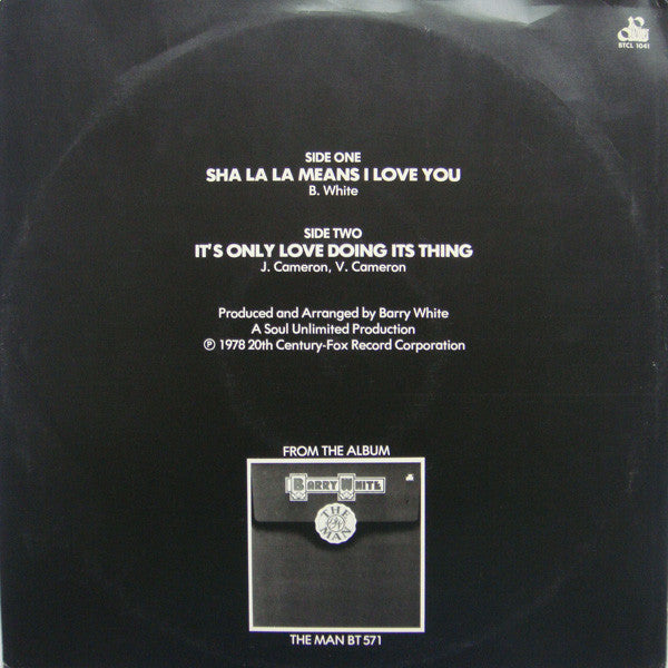 Barry White : Sha La La Means I Love You /  	It's Only Love Doing Its Thing (12", Ltd, Whi)