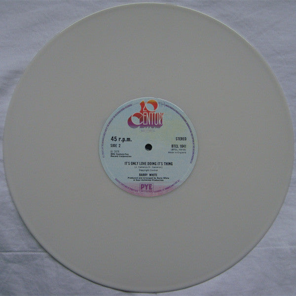 Barry White : Sha La La Means I Love You /  	It's Only Love Doing Its Thing (12", Ltd, Whi)