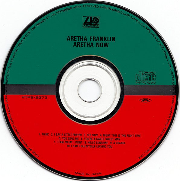 Aretha Franklin = Aretha Franklin : Aretha Now = アレサ・ナウ (CD, Album, RE)