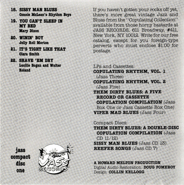 Various : The Copulatin' Blues Compact Disc (CD, Comp)