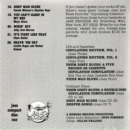 Various : The Copulatin' Blues Compact Disc (CD, Comp)