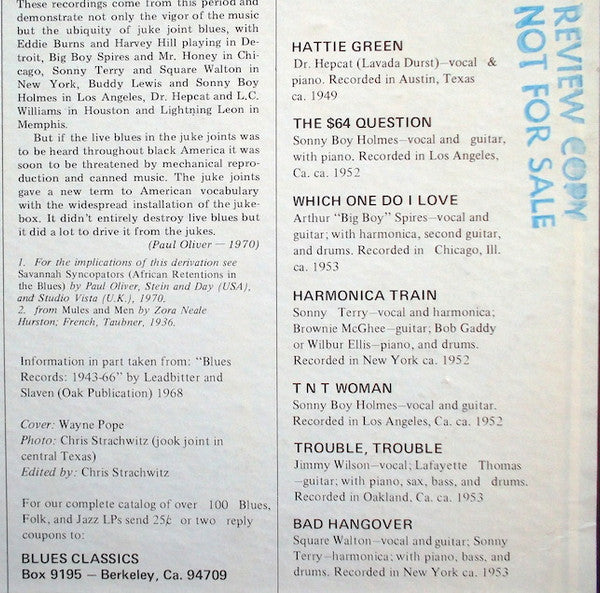 Various : Juke Joint Blues (LP, Comp)