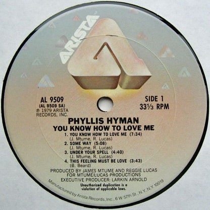 Phyllis Hyman : You Know How To Love Me (LP, Album, San)