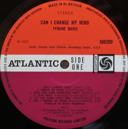 Tyrone Davis : Can I Change My Mind (LP, Album)