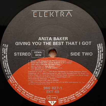 Anita Baker : Giving You The Best That I Got (LP, Album)