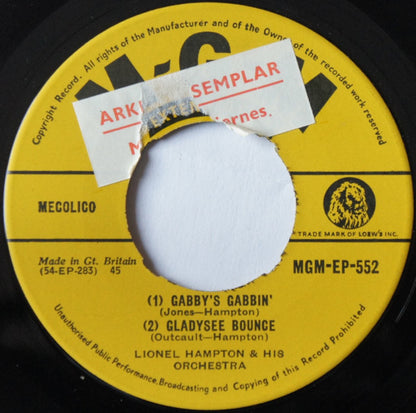 Lionel Hampton And His Orchestra : Oh, Rock (7", EP, Comp)