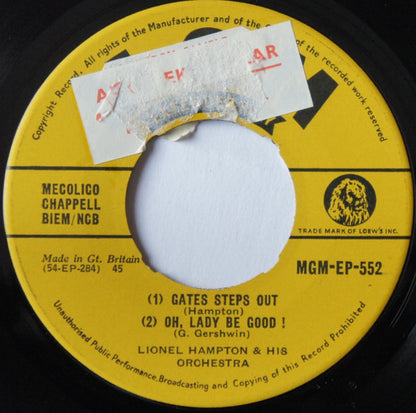 Lionel Hampton And His Orchestra : Oh, Rock (7", EP, Comp)