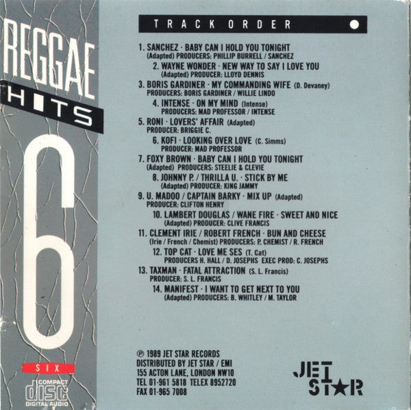 Various Artists* : Reggae Hits Vol.6 (CD, Comp)