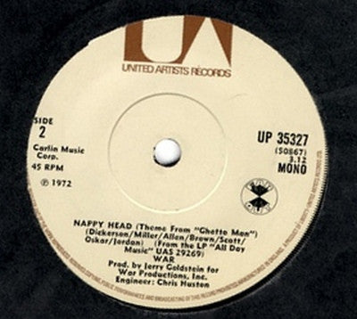 War : Slippin' Into Darkness (7", Single, Mono, Sol)