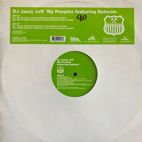 DJ Jazzy Jeff : My Peoples / Break It Down (12")
