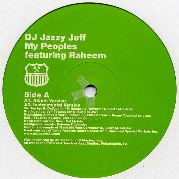 DJ Jazzy Jeff : My Peoples / Break It Down (12")