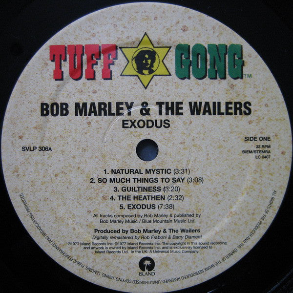 Bob Marley & The Wailers : Exodus (LP, Album, RE)