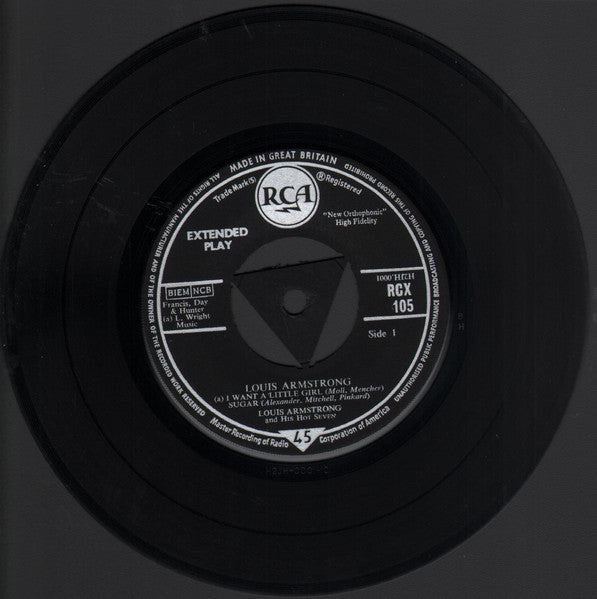 Louis Armstrong : Louis Armstrong (7", EP, Comp, Mono, Tri)