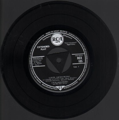 Louis Armstrong : Louis Armstrong (7", EP, Comp, Mono, Tri)