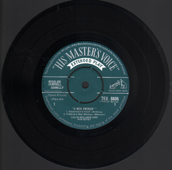 The Louis Bellson Octet : 8 Men Swinging (7", EP)