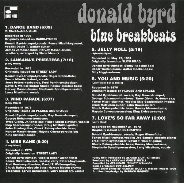 Donald Byrd : Blue Breakbeats (CD, Comp)