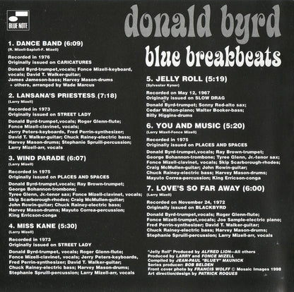 Donald Byrd : Blue Breakbeats (CD, Comp)