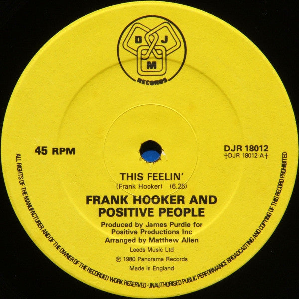 Frank Hooker & Positive People : This Feelin' (12", Single)