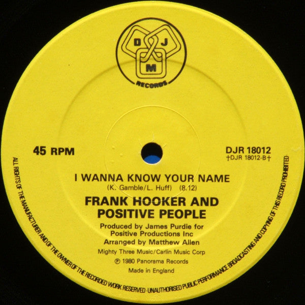 Frank Hooker & Positive People : This Feelin' (12", Single)