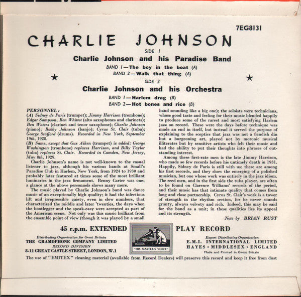 Charlie Johnson : The Boy In The Boat (7", EP)