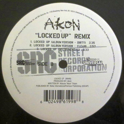 Akon Feat. Styles P : Locked Up (Remix) (12", Single)