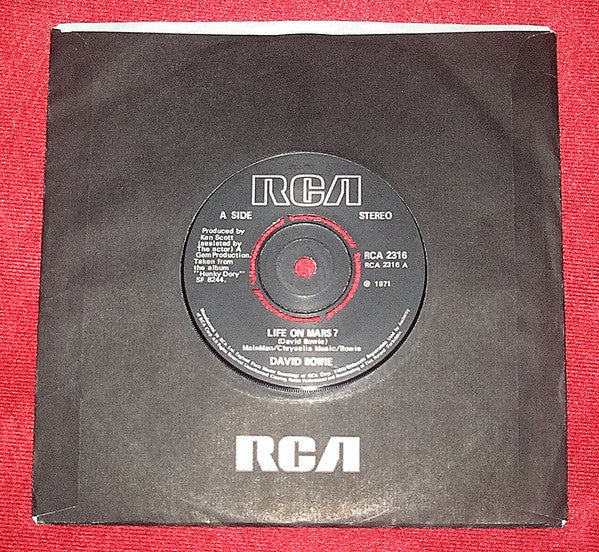 David Bowie : Life On Mars? (7", Single, RE, Kno)