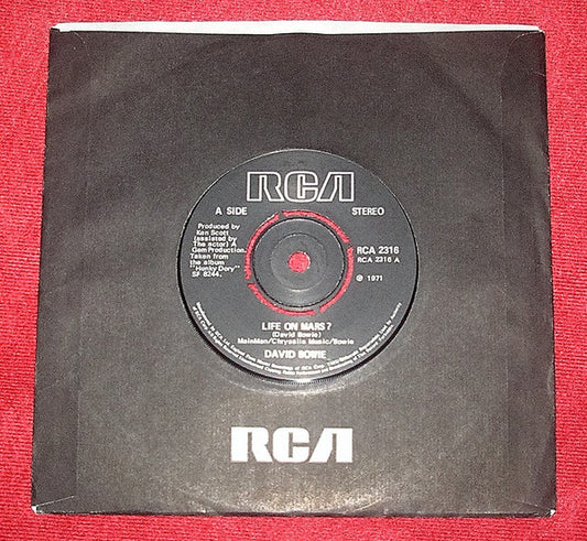David Bowie : Life On Mars? (7", Single, RE, Kno)