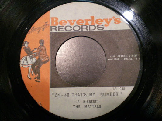 The Maytals / Roland Alphonso And Beverley's All Stars : 54 - 46 That's My Number / Dream-Land (7")