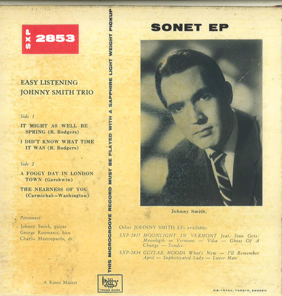 Johnny Smith Trio : Easy Listening (7", EP)