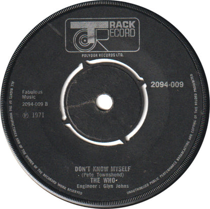 The Who : Won't Get Fooled Again (7", Exp)