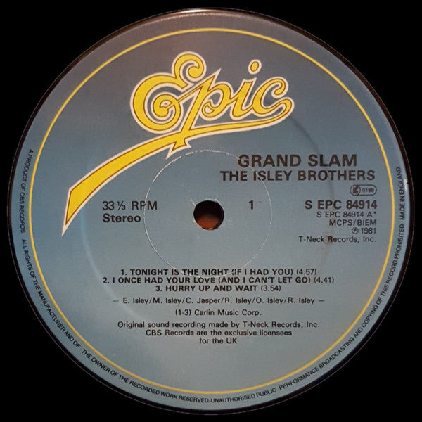 The Isley Brothers : Grand Slam (LP, Album)