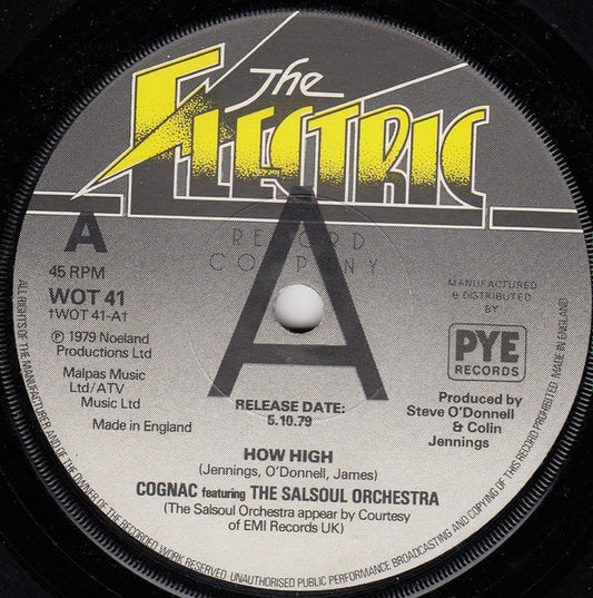Cognac featuring The Salsoul Orchestra : How High (7", Single, Promo)