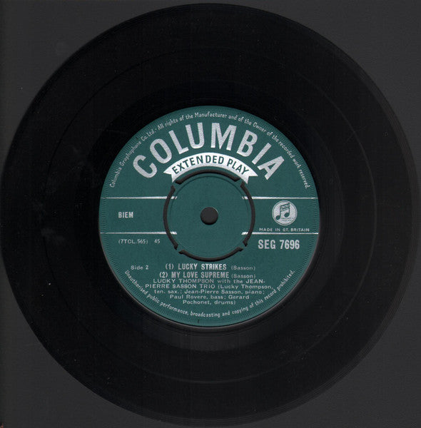 Lucky Thompson With The Jean-Pierre Sasson Trio : You Are My Dream (7", EP)