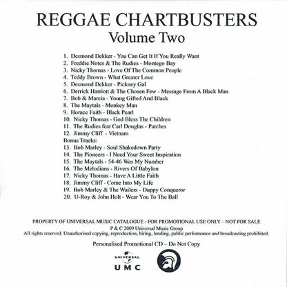 Various : Reggae Chartbusters (Volume Two) (CDr, Album, Comp, Promo, RE, RM)
