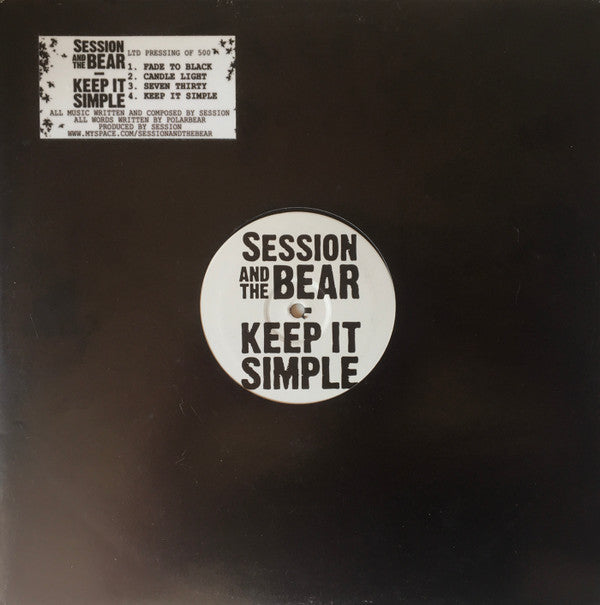 Session And The Bear : Keep It Simple (12", EP, Ltd, W/Lbl)