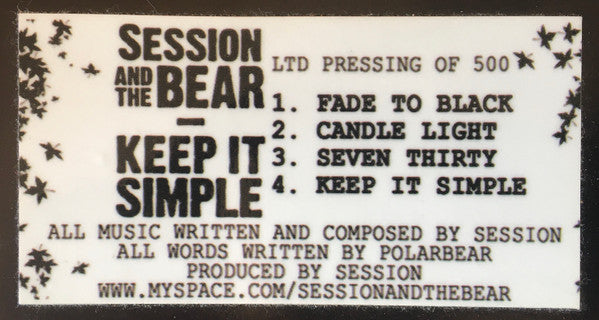 Session And The Bear : Keep It Simple (12", EP, Ltd, W/Lbl)