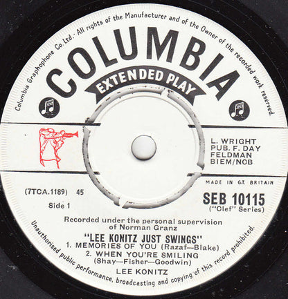 Lee Konitz : Lee Konitz Just Swings (7", EP)