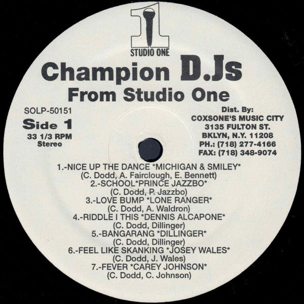 Various : Champion D.Js From Studio One (LP, Comp)
